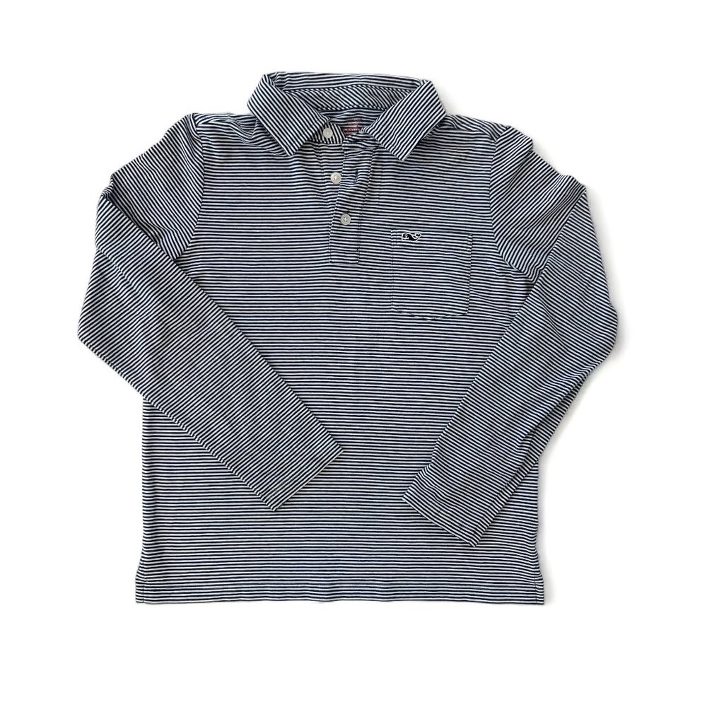 Vineyard Vines Edgartown Polo Shirt - Navy & White Stripes